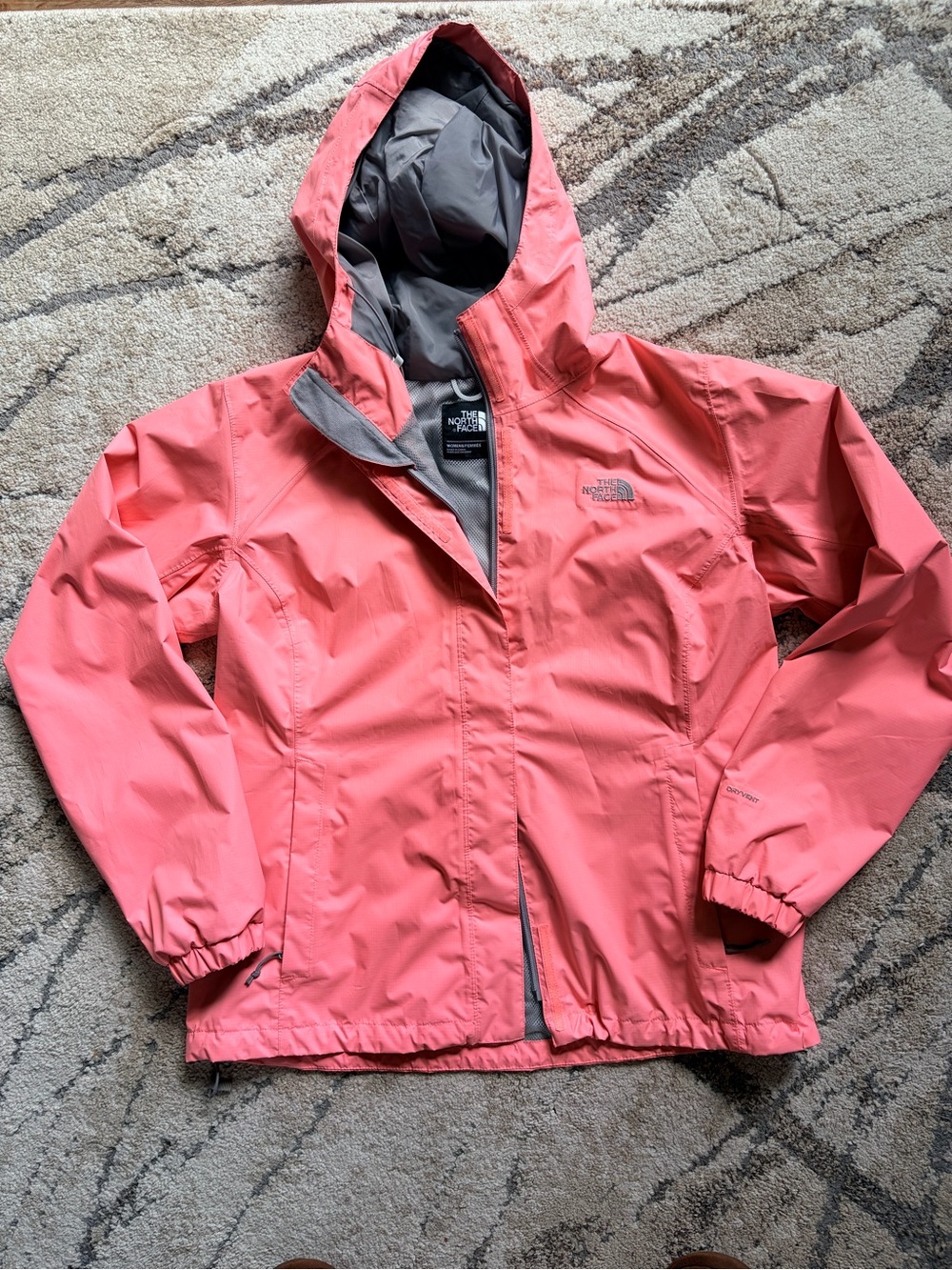 The North Face Coral Pink Women’s Hooded Rain Jacket